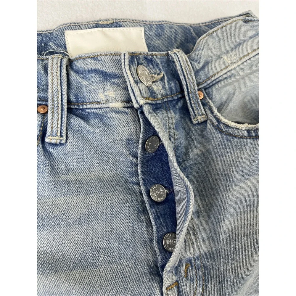 Mother Superior The Tomcat The Confession Distressed High Waisted Jeans 24 Blue